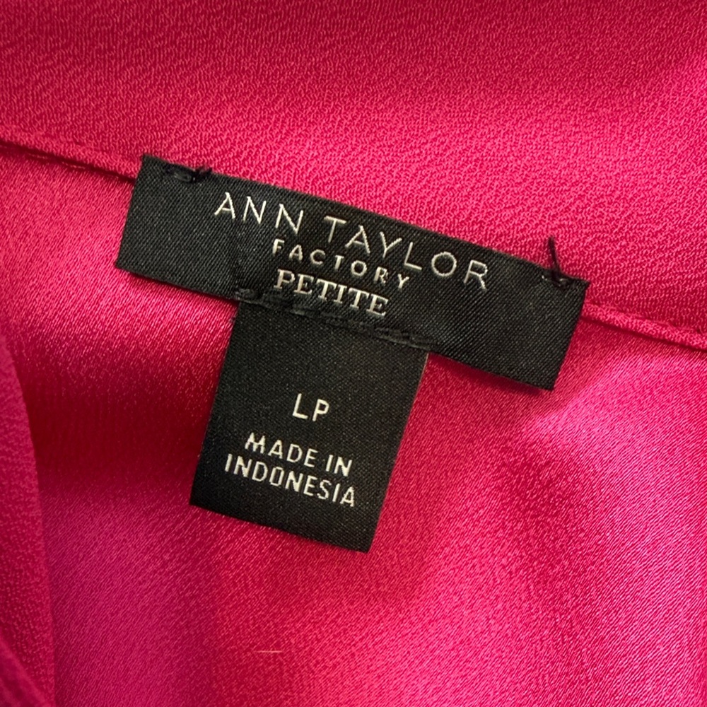 Ann Taylor Fuchsia Cowl Neck Blouse - Picture 2 of 8
